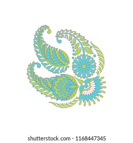 Paisley isolated pattern. Damask style Vintage illustration