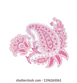 Paisley isolated pattern. Damask style Vintage illustration