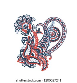 Paisley isolated pattern. Damask style Vintage illustration