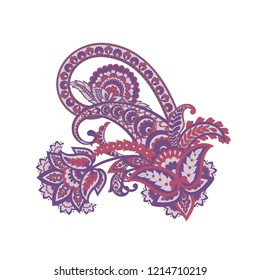 Paisley isolated pattern. Damask style Vintage illustration