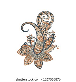 Paisley isolated pattern. Damask style Vintage illustration