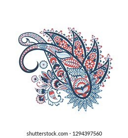 Paisley isolated pattern. Damask style Vintage illustration