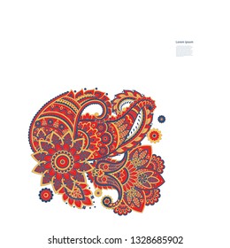 Paisley isolated pattern. Damask style Vintage illustration