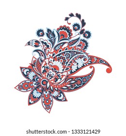 Paisley isolated pattern. Damask style Vintage illustration