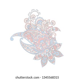 Paisley isolated pattern. Damask style Vintage illustration