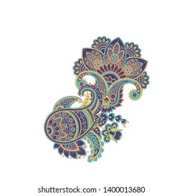 Paisley isolated pattern. Damask style Vintage illustration