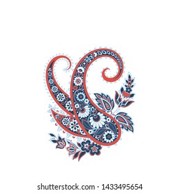 Paisley isolated pattern. Damask style Vintage illustration