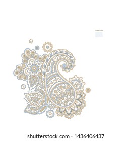 Paisley isolated pattern. Damask style Vintage illustration