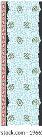 paisley leaf with border for fabric print, border use