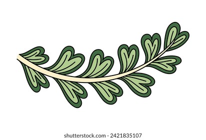 Paisley leaf linear. Pattern and ornament. Aesthetics and elegance. Element for textures and wallpapers. Template and layout. Outline flat vector illustration isolated on white background