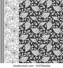 Paisley leaf pattern for fabric print and background or texture. tile use