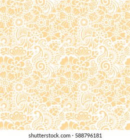 Paisley mehndi seamless pattern. Boho pattern. Vector illustration