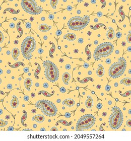 Paisley Motif collection for Seamless Patterns and Borders for Textiles homeware and wallpaper and wrapping paper