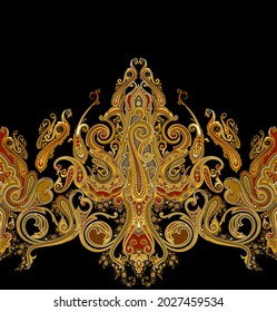 paisley motif and color full and beautiful 