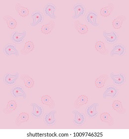 Paisley  oriental pattern, stripes . Hand drawn.