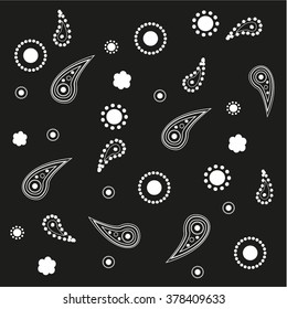 Paisley ornament. Black&white.