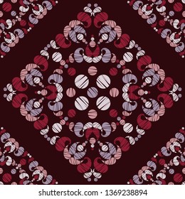 Paisley ornament. Ethnic boho seamless pattern. Ikat. Traditional ornament. Folk motif. Can be used for wallpaper, textile, invitation card, wrapping, web page background.