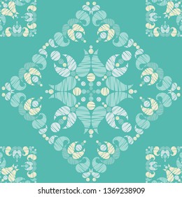 Paisley ornament. Ethnic boho seamless pattern. Ikat. Traditional ornament. Folk motif. Can be used for wallpaper, textile, invitation card, wrapping, web page background.