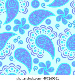 Paisley ornament. Indian pattern. Seamless background.