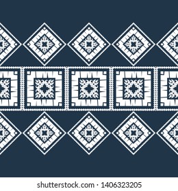 Paisley ornament. Polka dot. Ethnic boho seamless pattern. Ikat. Traditional ornament. Folk motif. Can be used for wallpaper, textile, invitation card, wrapping, web page background.