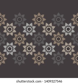 Paisley ornament. Polka dot. Ethnic boho seamless pattern. Ikat. Traditional ornament. Folk motif. Can be used for wallpaper, textile, invitation card, wrapping, web page background.
