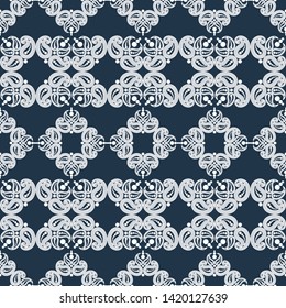Paisley ornament. Polka dot. Ethnic boho seamless pattern. Ikat. Traditional ornament. Folk motif. Can be used for wallpaper, textile, invitation card, wrapping, web page background.