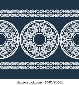 Paisley ornament. Polka dot. Ethnic boho seamless pattern. Ikat. Traditional ornament. Folk motif. Can be used for wallpaper, textile, invitation card, wrapping, web page background.