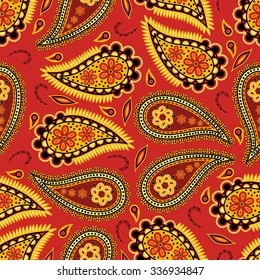 Paisley ornament. Seamless pattern.