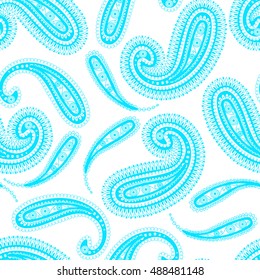 Paisley ornament ,  seamless pattern, vector image