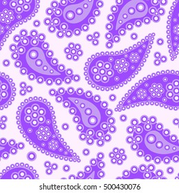 Paisley ornament. Seamless pattern. Vector illustration.