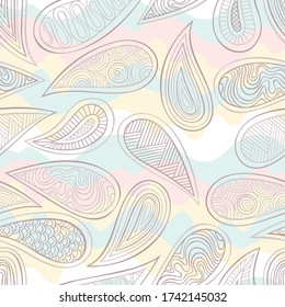 Paisley ornament. Seamless vector pattern (background).