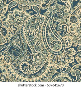 Paisley Ornamental seamless pattern.