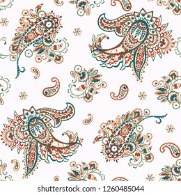 Paisley Ornamental seamless pattern. Floral background