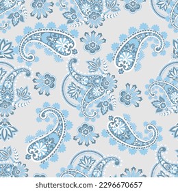 Paisley Ornamental seamless pattern. kalamkari vector fabric background