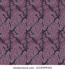 Paisley Ornamental seamless pattern. kalamkari vector fabric background