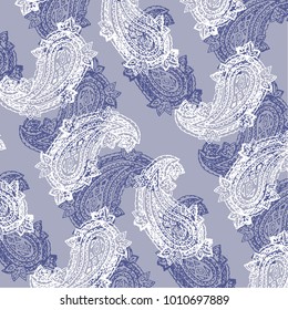Paisley Ornamental seamless pattern. Vector fabric background