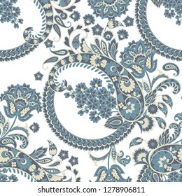 Paisley Ornamental seamless vector  pattern.