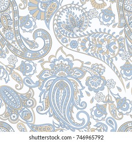 Paisley Ornate damask background. Vector vintage pattern