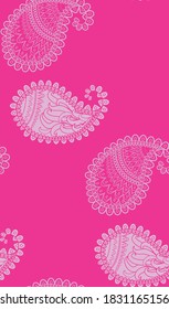 Patrón impecable de Paisley. Ornamento decorativo rosa
