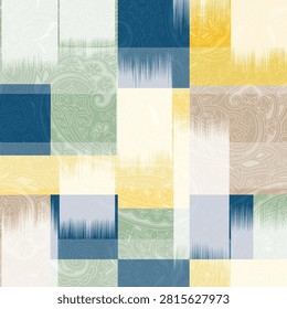 paisley patchwork pattern on textrues background