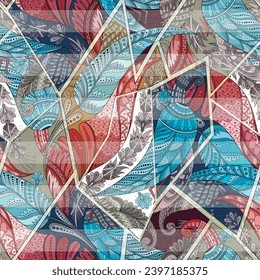 paisley patchwork pattern on textures background