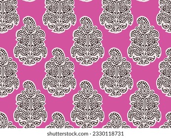 PAISLEY PATTERN AJRAKH BAGRU SANGANER BLOCK PRINT AND BATIK PRINT DIGITAL PRINT SEAMLESS TEXTILE PATTERN IN EDITABLE FILE