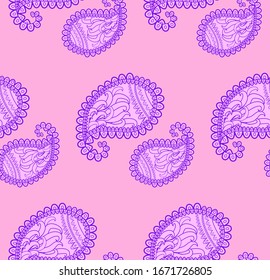 Paisley. A pattern based on the traditional textile figure "Turkish cucumber" or "Paisley". Vintage style.