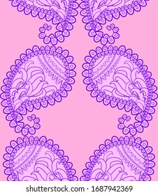 Paisley. A pattern based on the traditional textile figure "Turkish cucumber" or "Paisley". Vintage style.
