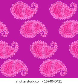 Paisley. A pattern based on the traditional textile figure "Turkish cucumber" or "Paisley". Vintage style.