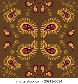 Paisley pattern. Doodle vector background. Henna paisley mehndi doodles design tribal design element
