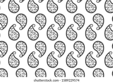 paisley pattern for fabric.Traditional ethnic pattern.