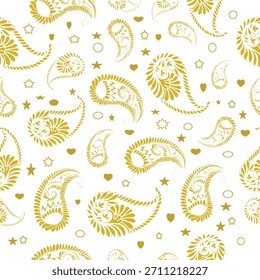 Patrón de Paisley con intrincados motivos de lágrimas y líneas curvas elegantes.