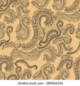 Paisley pattern flower seamless pattern element