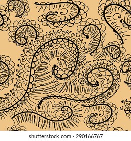 Paisley pattern flower seamless pattern element